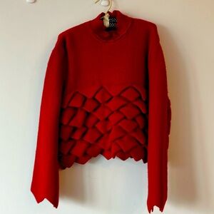Italian red wool Spadafora sweater